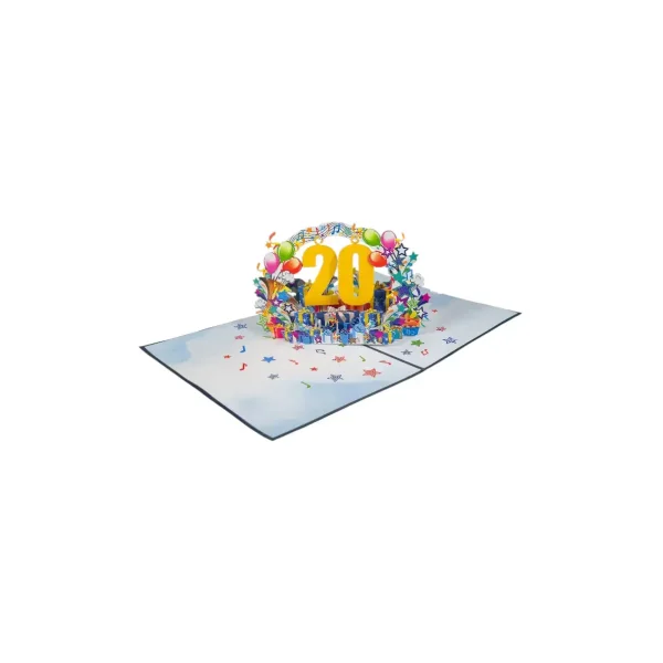3D Přání -  Číslo 20 (Modrá)