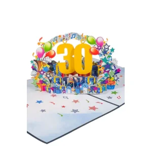 3D Přání -  Číslo 30 (Modrá)