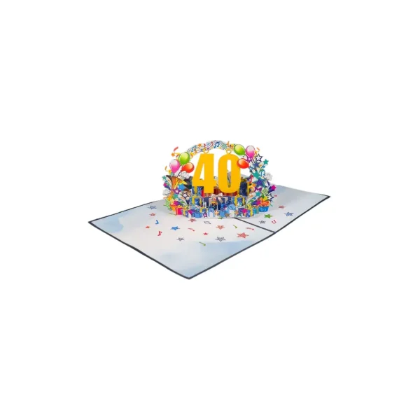 3D Přání - Číslo 40 (modrá)