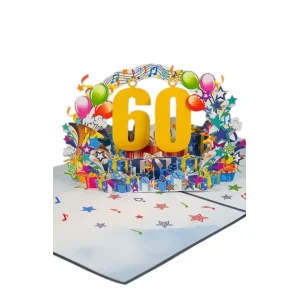 3D Přání - Číslo 60 (modrá)