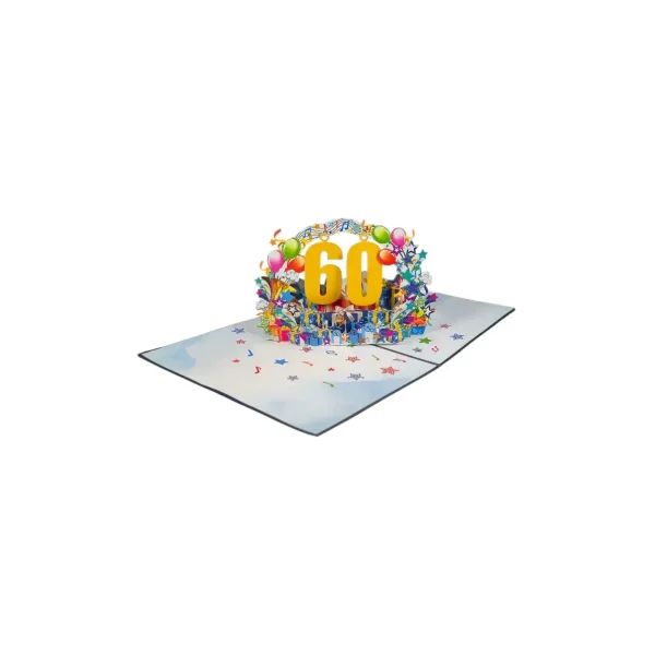 3D Přání - Číslo 60 (modrá)
