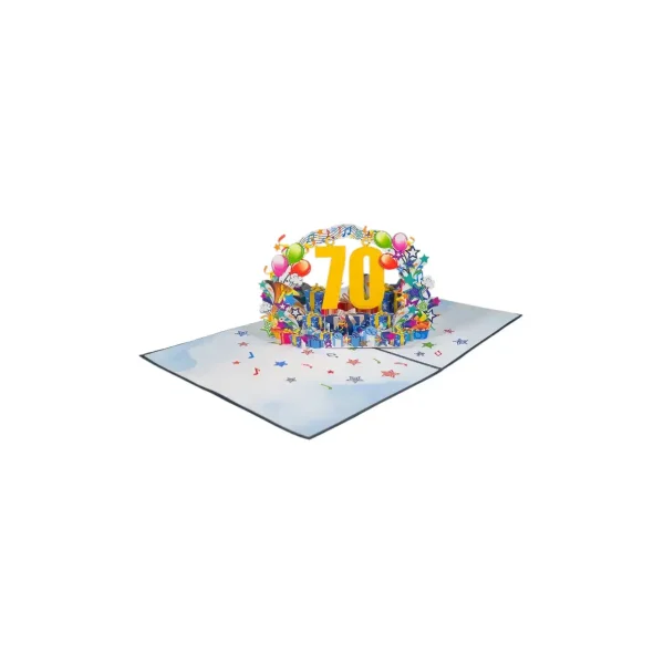 3D Přání -  Číslo 70 (modrá)
