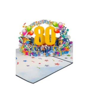 3D Přání -  Číslo 80 (modrá)