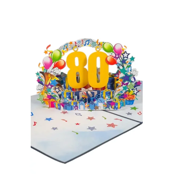 3D Přání -  Číslo 80 (modrá)