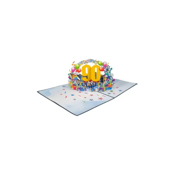 3D Přání -  Číslo 90 (modrá)