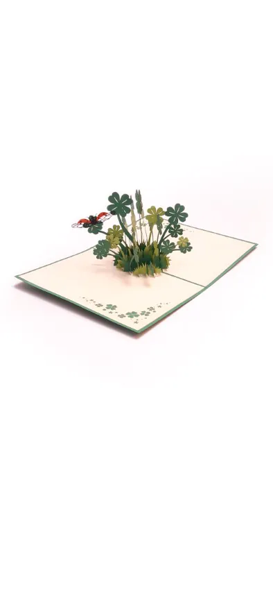 3D Přání - Čtyřlístky pro štěstí