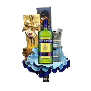 Dárková kytice - Becherovka