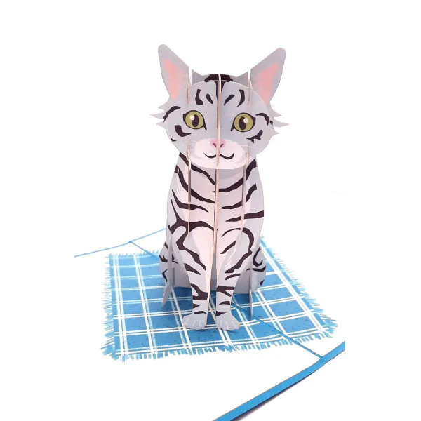 3D Přání - Tygrovaná Kočka