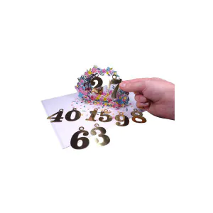 3D Přání -  Květinové číslo (nastavitelné)