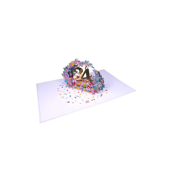 3D Přání -  Květinové číslo (nastavitelné)