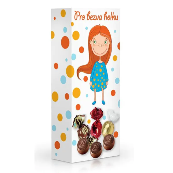 Čokoládové plněné pralinky - Pro bezva holku - 84g