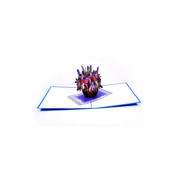 3D Přání -  Růže v květináči
