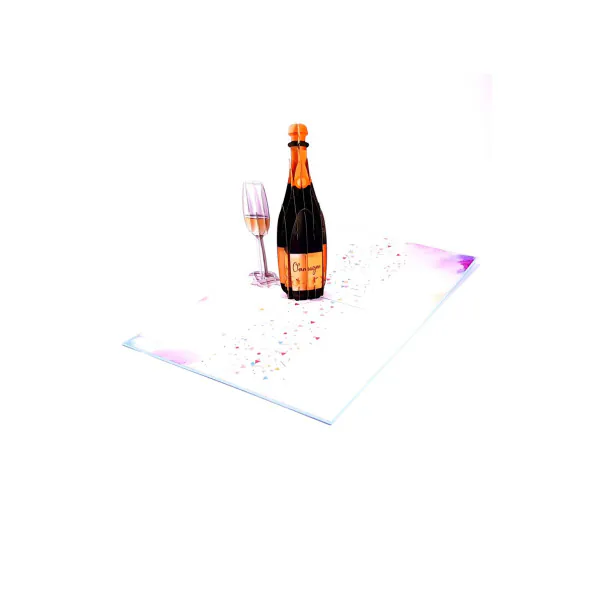 3D Přání -  Champagne