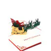 3D Přání - Santa na saních
