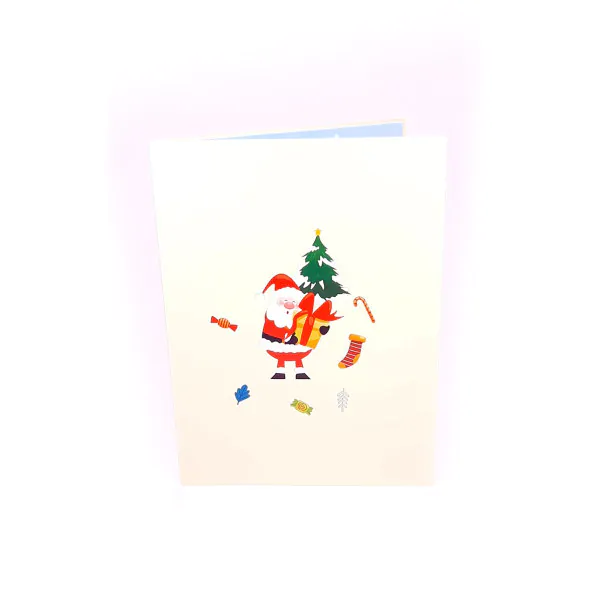 3D Přání -  Santa s dárečkem