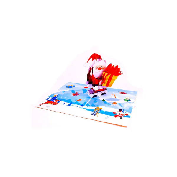 3D Přání -  Santa s dárečkem