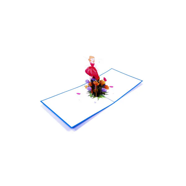 3D Přání -  Víla na květince