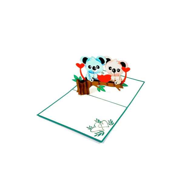 3D Přání -  Zamilované koaly